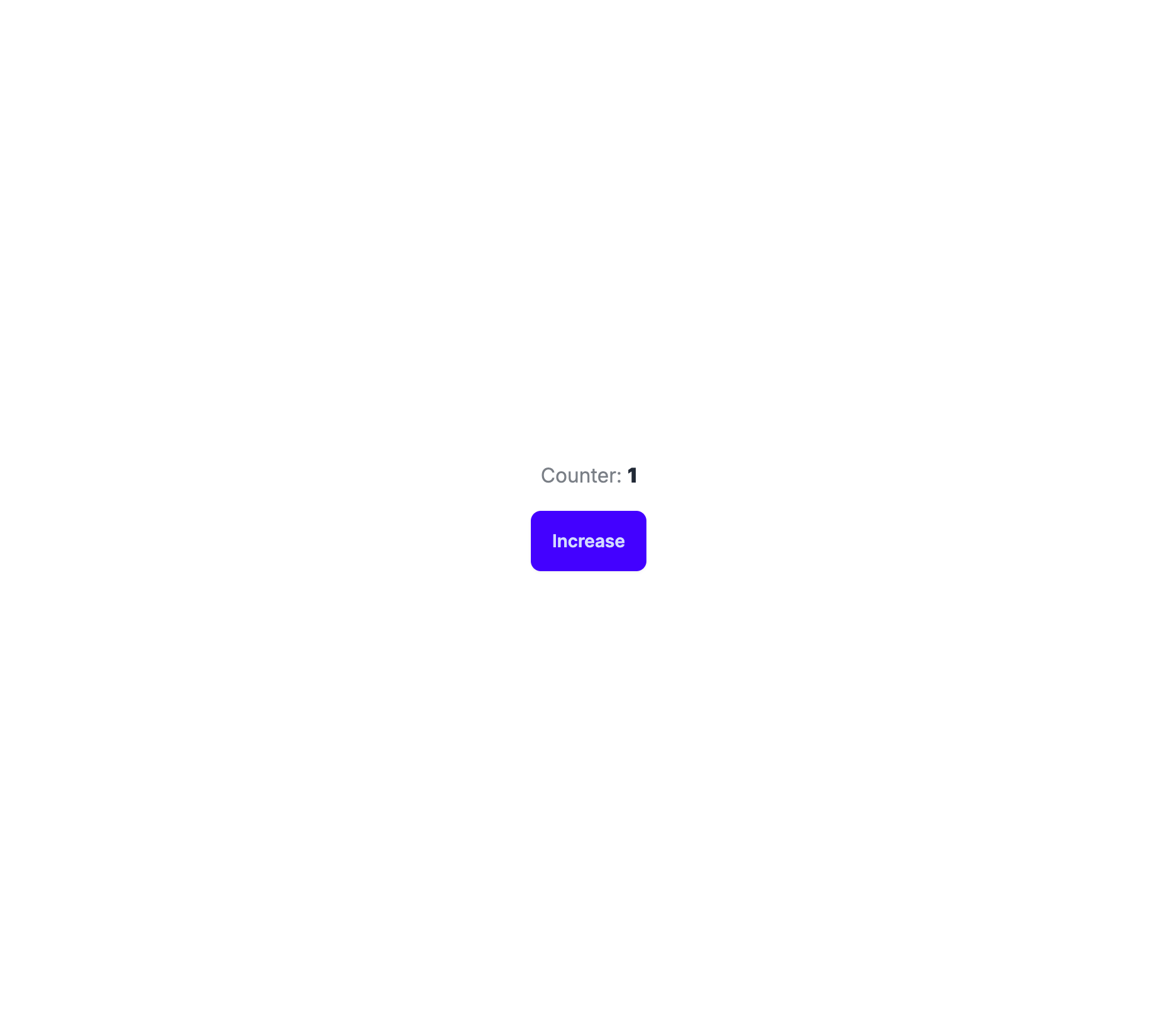 Giá trị counter được load và hiển thị.